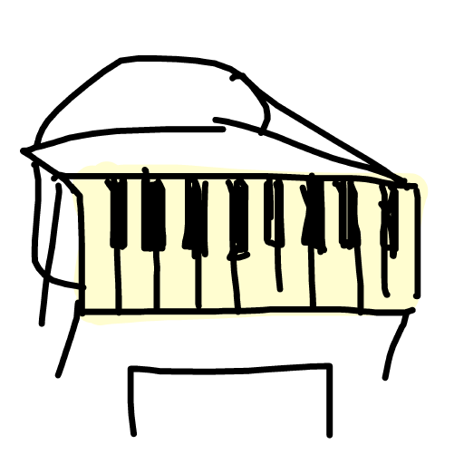 Piano drawing by oxox