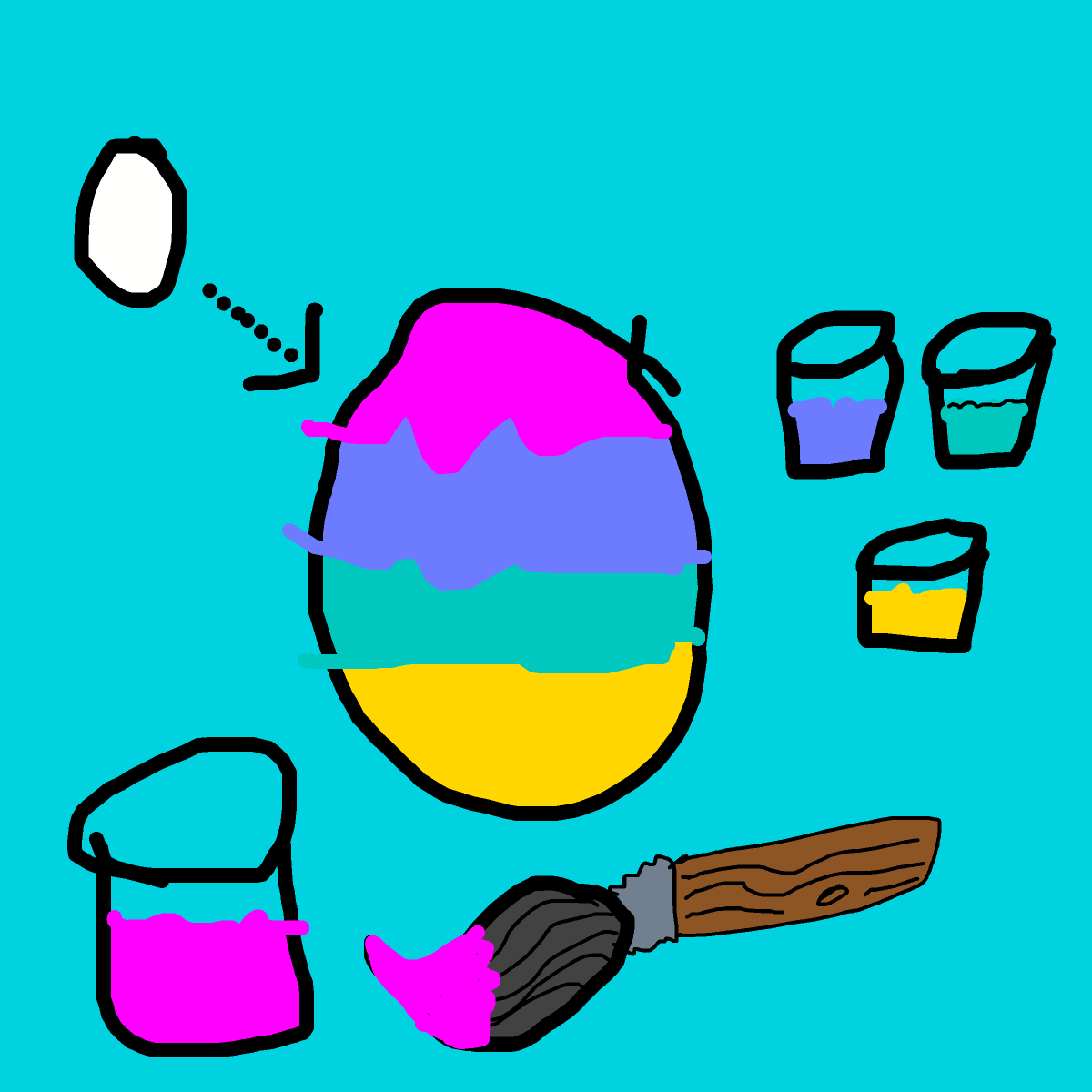 Easter Egg drawing by mr inkwell