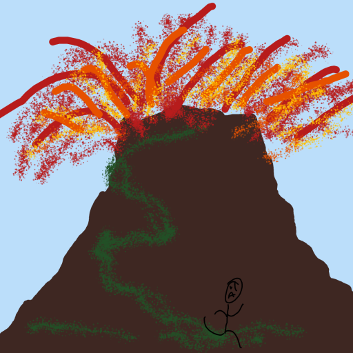 Volcano drawing by ismael