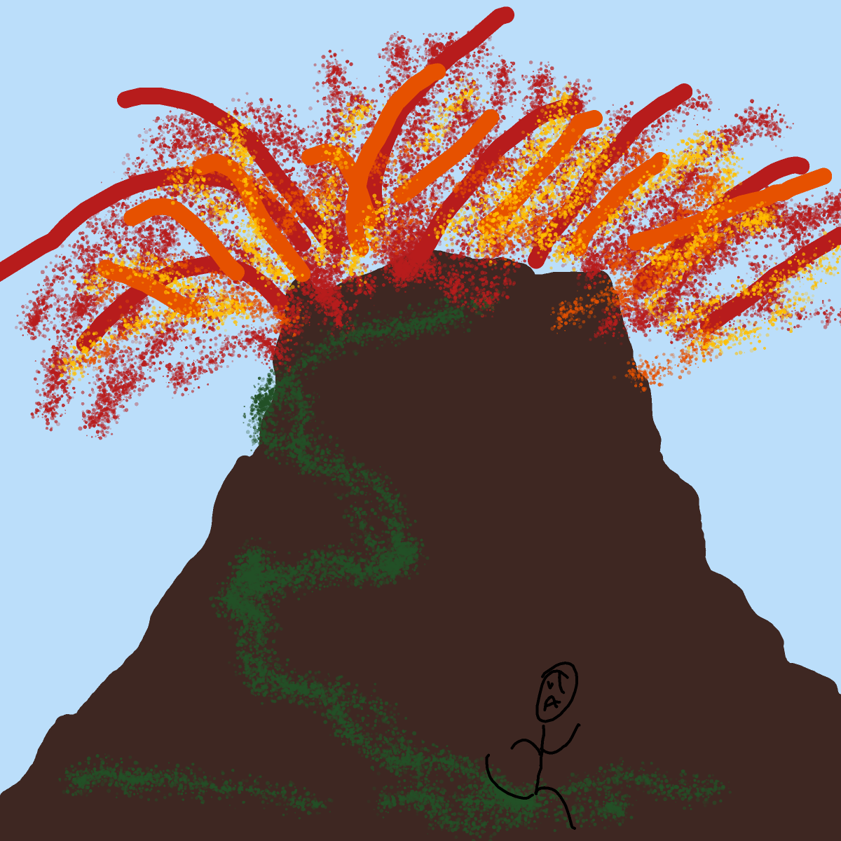 Volcano drawing by ismael