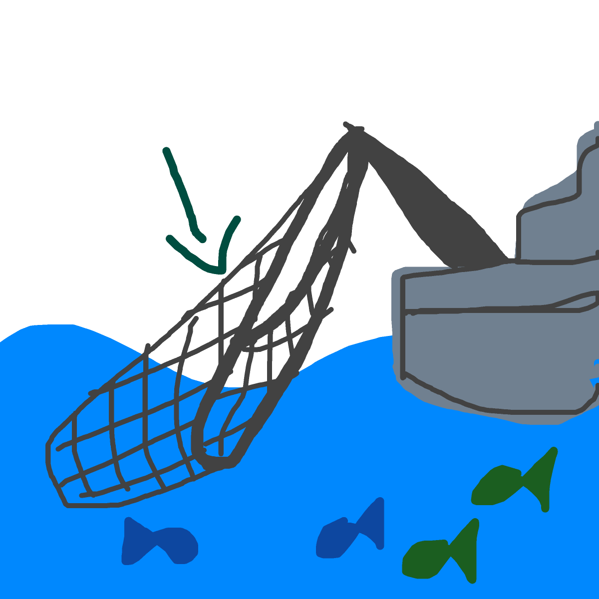 Fishing Net drawing by beksss