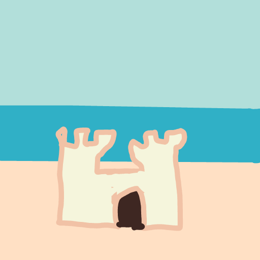Sand Castle drawing by Guardianoflives
