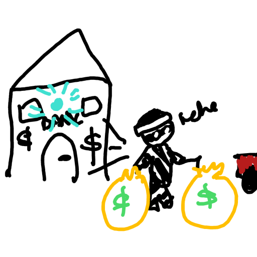 Bank Robbery drawing by princess fiona