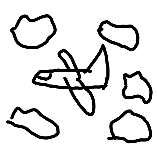 Airplane drawing by ishak