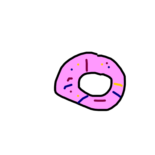 Donut drawing by cyan-bronze-net