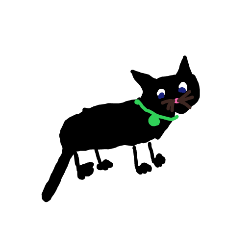 Black Cat drawing by red-swift-type
