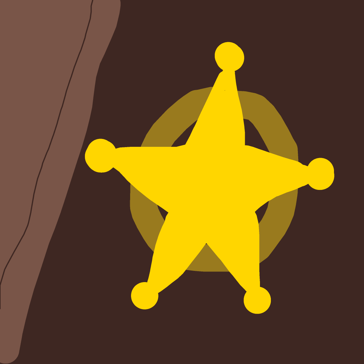Sheriff's Badge drawing by jashezilla