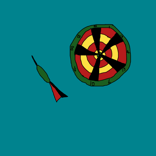 Dart Game drawing by krissywissy
