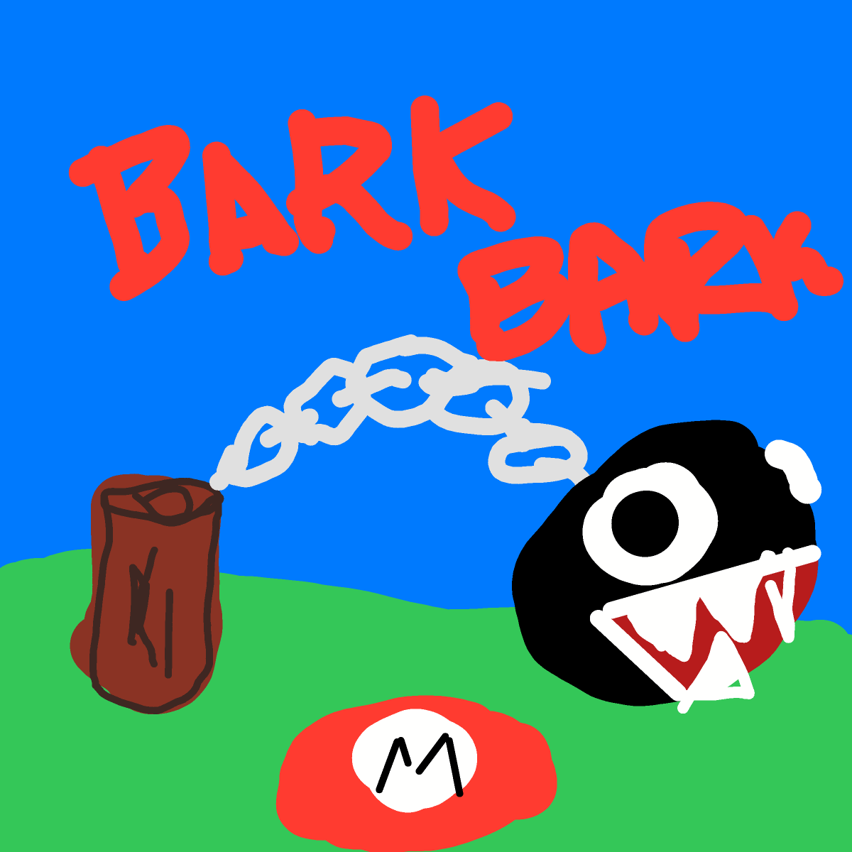 Chain Chomp drawing by mike_eff