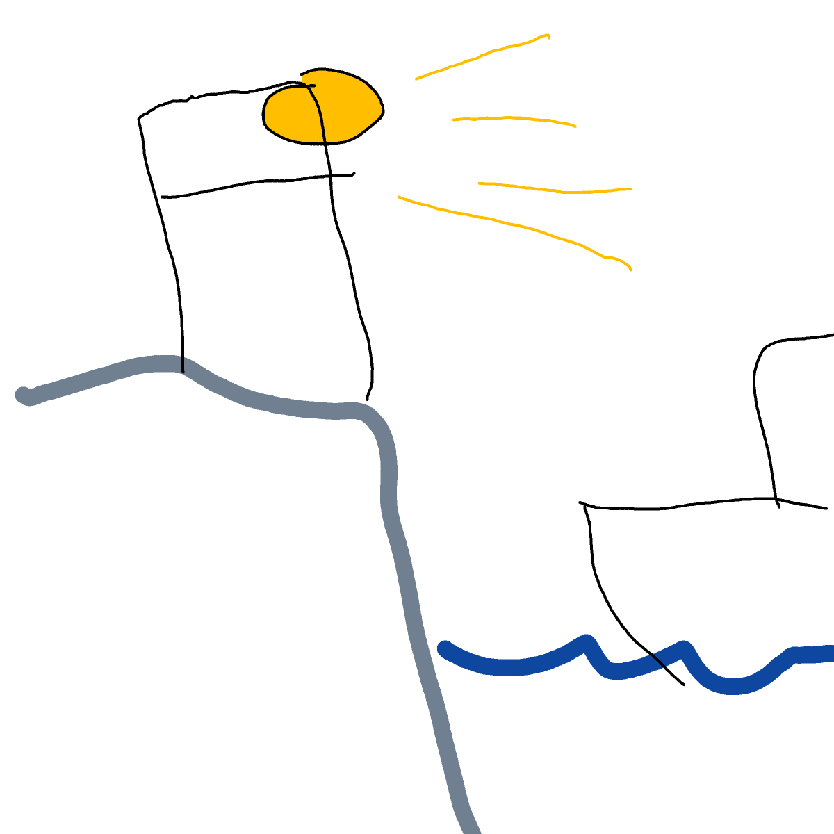 Lighthouse drawing by Shandi