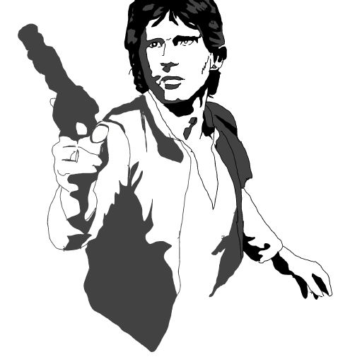 Han Solo drawing by Guardianoflives