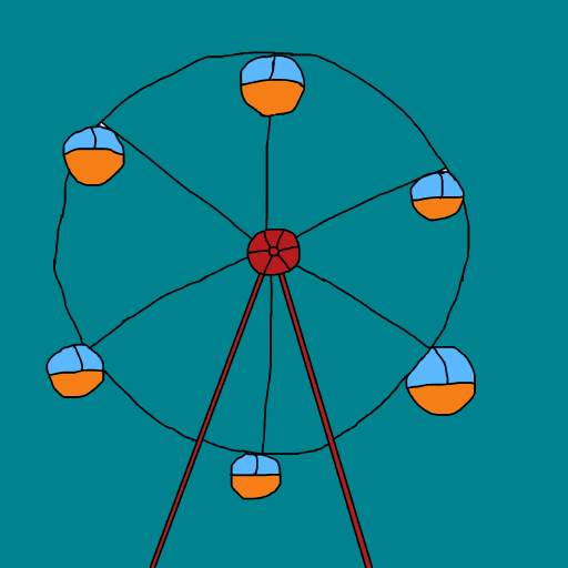 Ferris Wheel drawing by krissywissy
