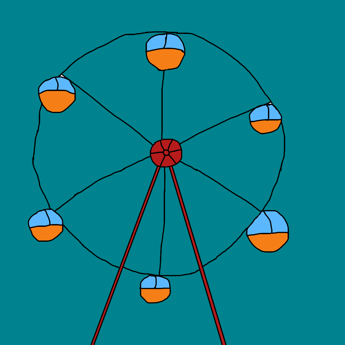 Ferris Wheel drawing by krissywissy