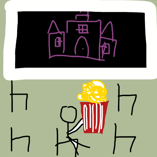 Popcorn drawing by oxox