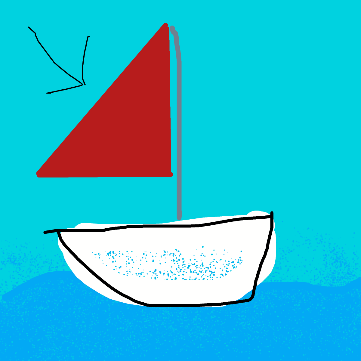 Sail drawing by nice-draw-designer