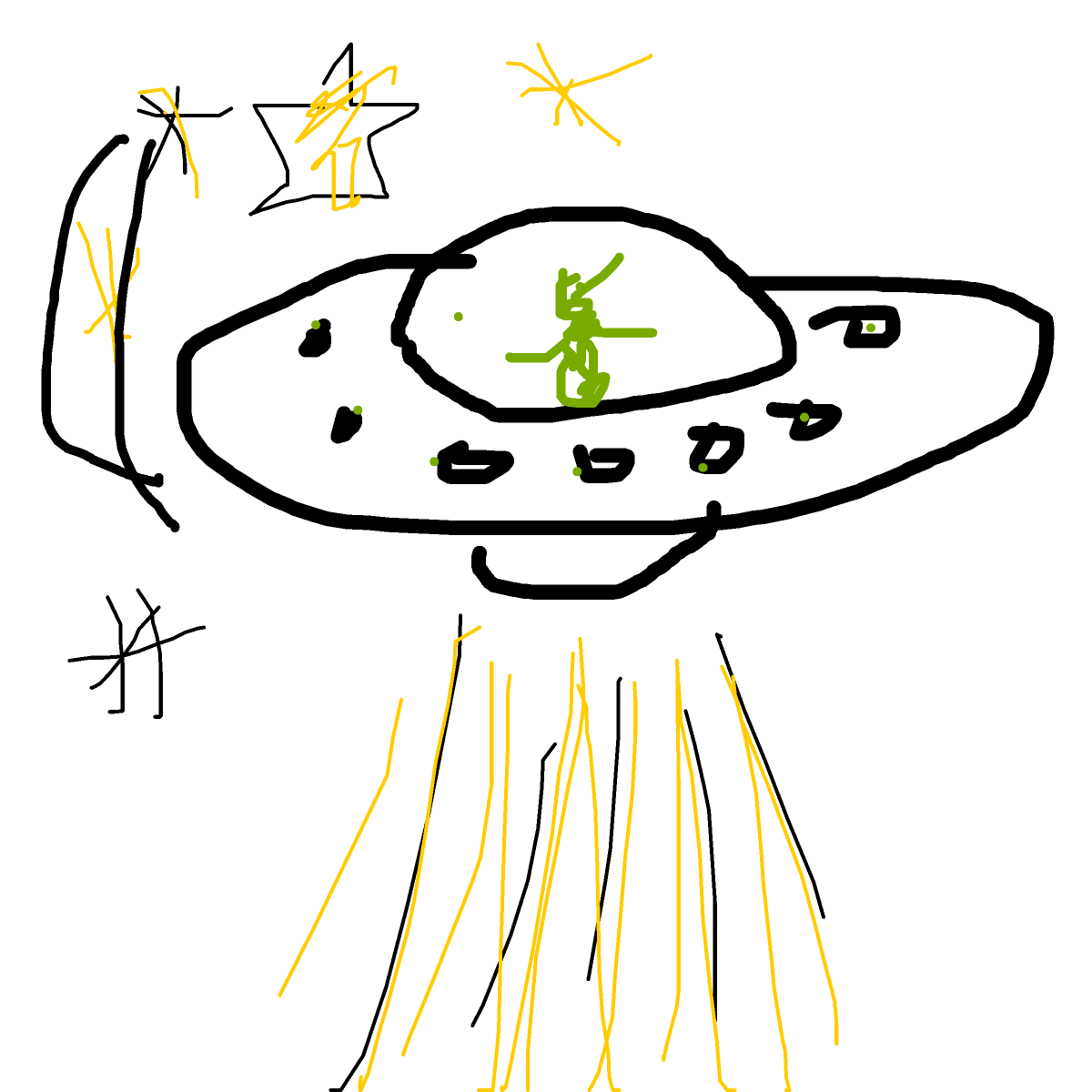 UFO drawing by jivemarlin