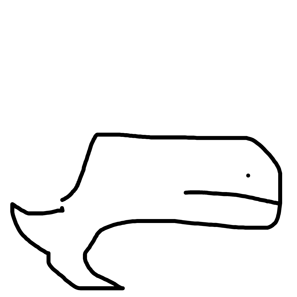 Whale drawing by flat-brave-type