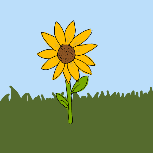 Sunflower drawing by moon-plus-guru