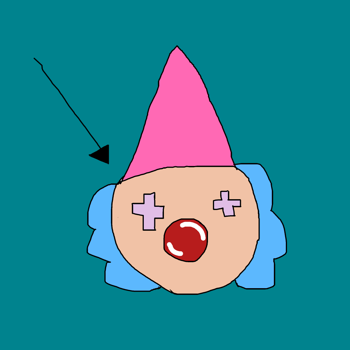 Clown Nose drawing by krissywissy