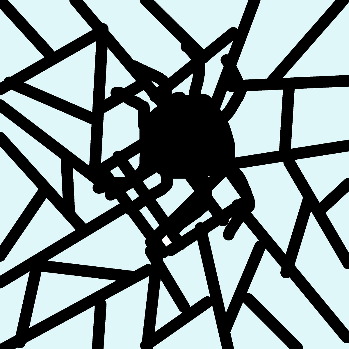 Spider Web drawing by maddee