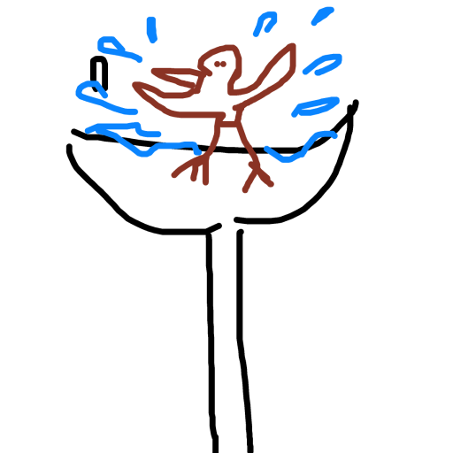 Bird Bath drawing by brave-super-bliss