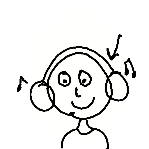 Headphones drawing by kordi