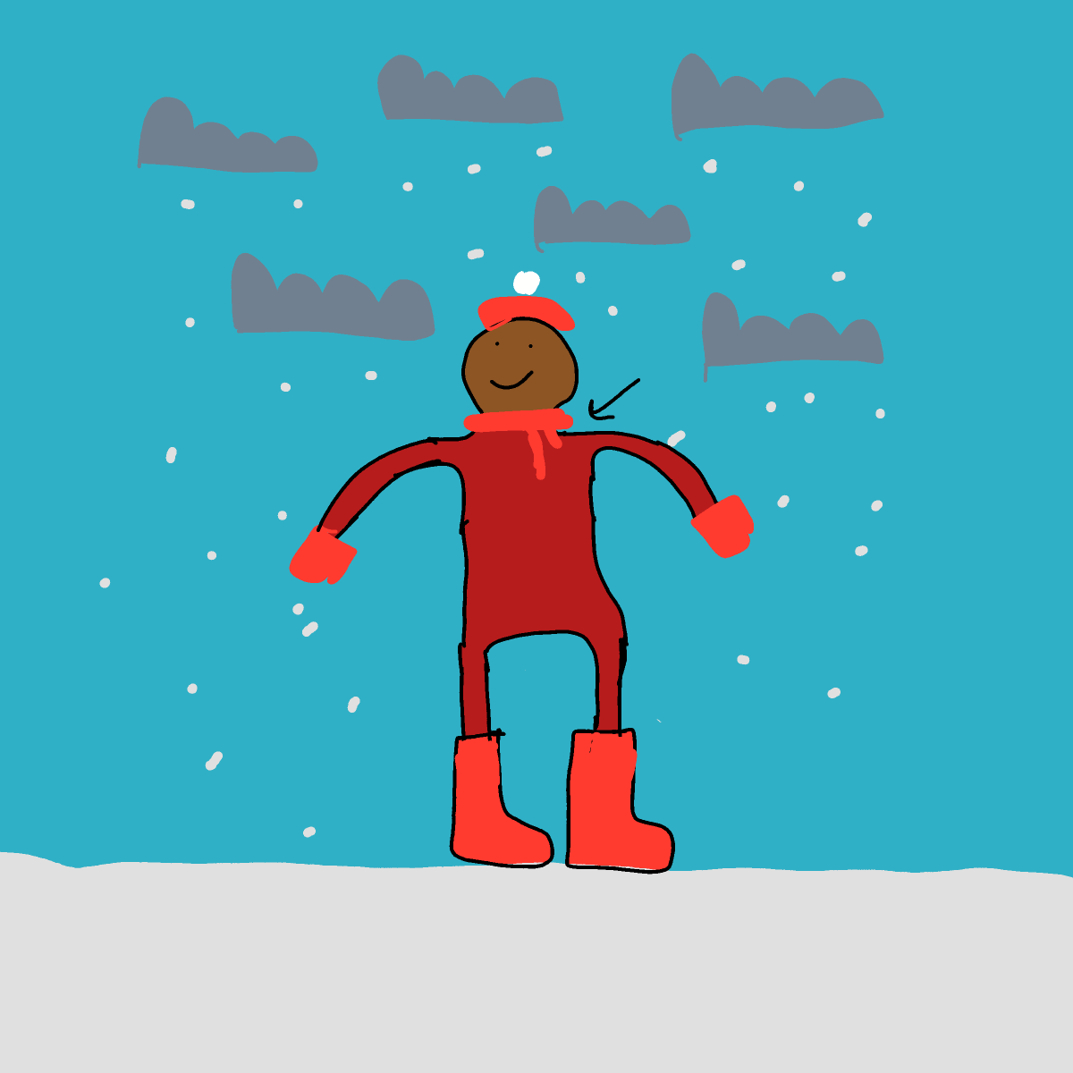 Scarf drawing by Cwis448
