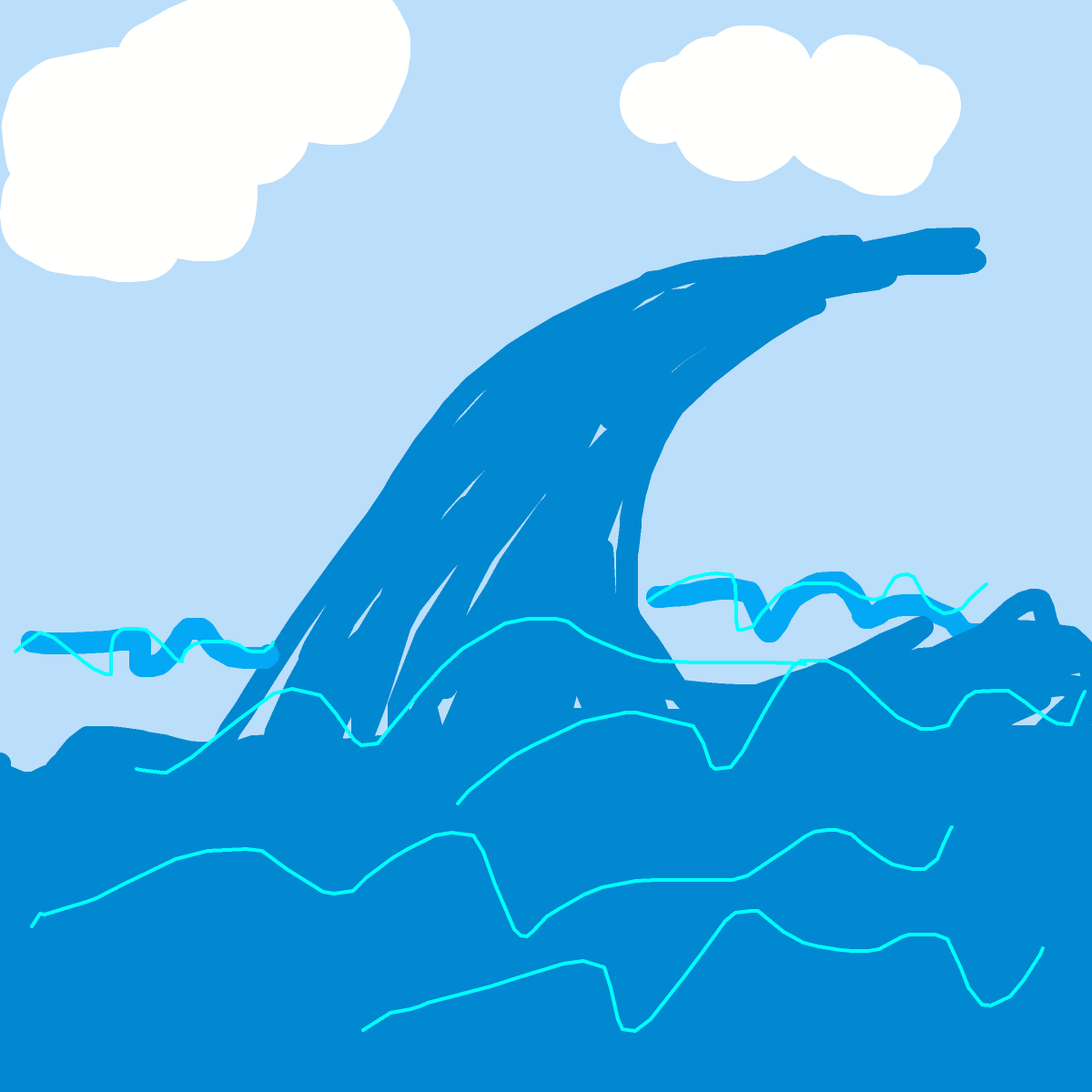 Wave drawing by mijnsie