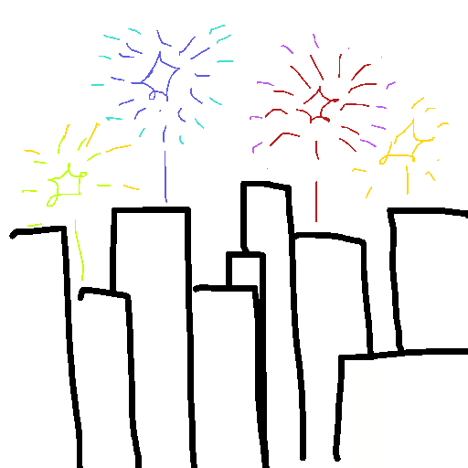 Firework drawing by nammy