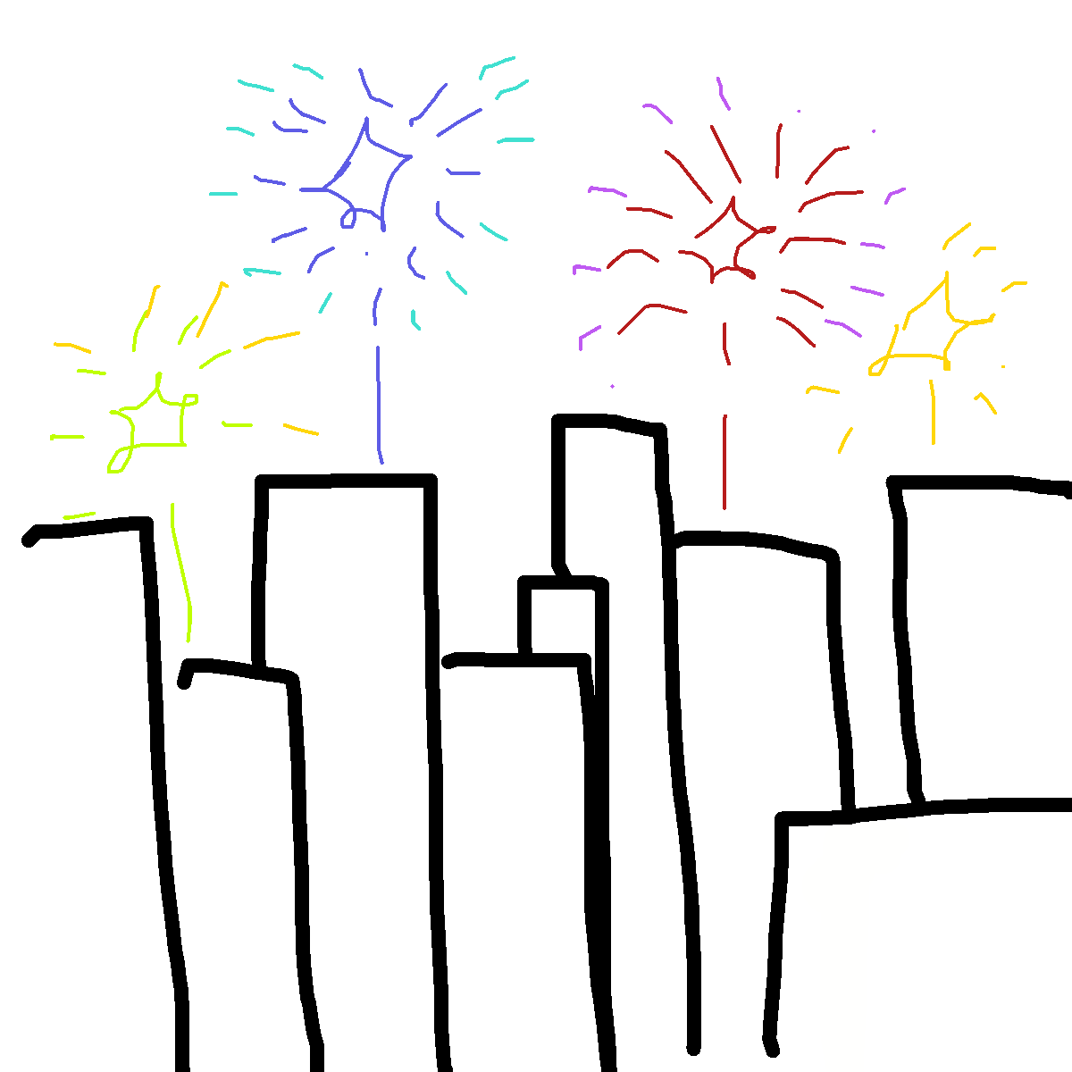 Firework drawing by nammy