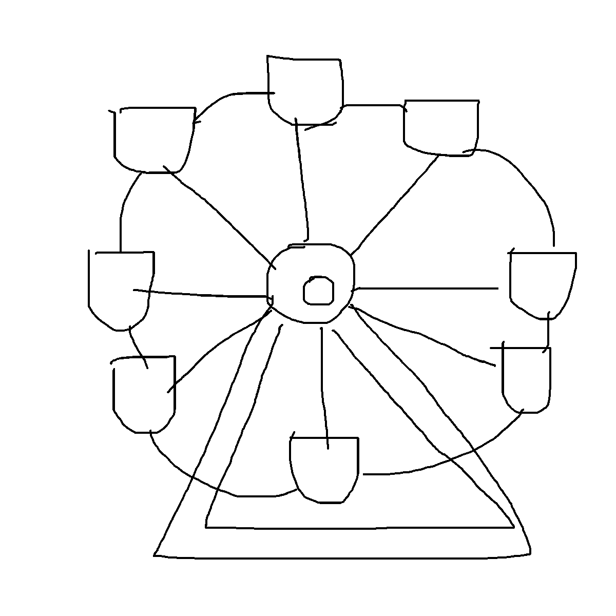 Ferris Wheel drawing by mikestam195