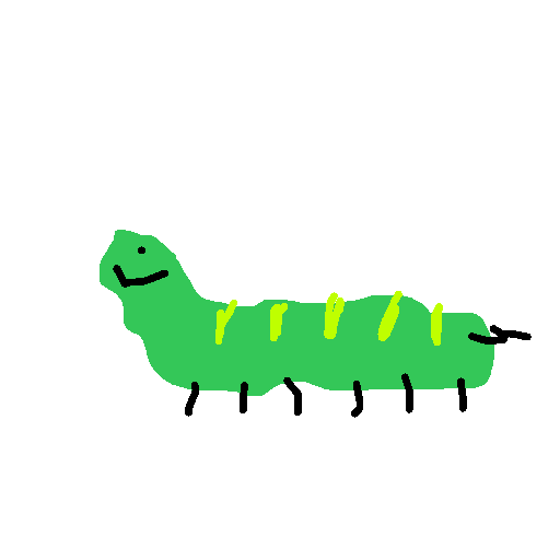 Caterpillar drawing by color-olive-web