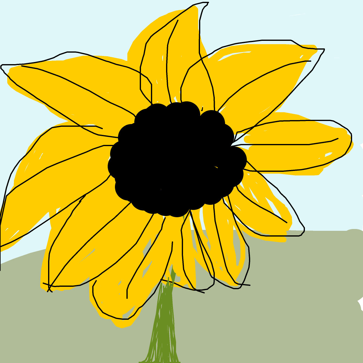 Sunflower drawing by odd-iron-guru