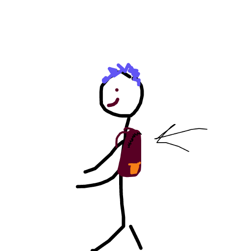 Backpack drawing by cyan-bronze-net
