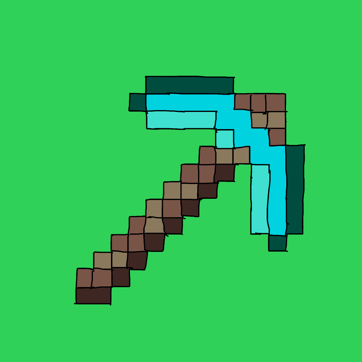 Pickaxe drawing by dan