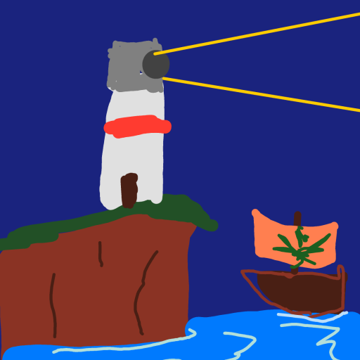 Lighthouse drawing by mike_eff