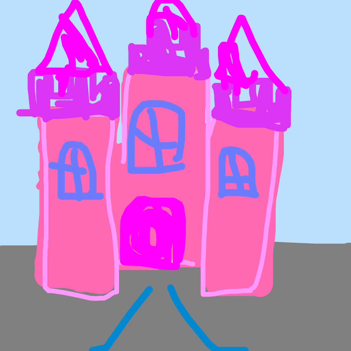Castle drawing by oxox