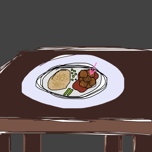 Meatball drawing by shahadudu