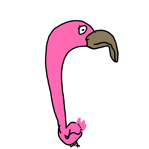 Flamingo drawing by mega-alpha-peak