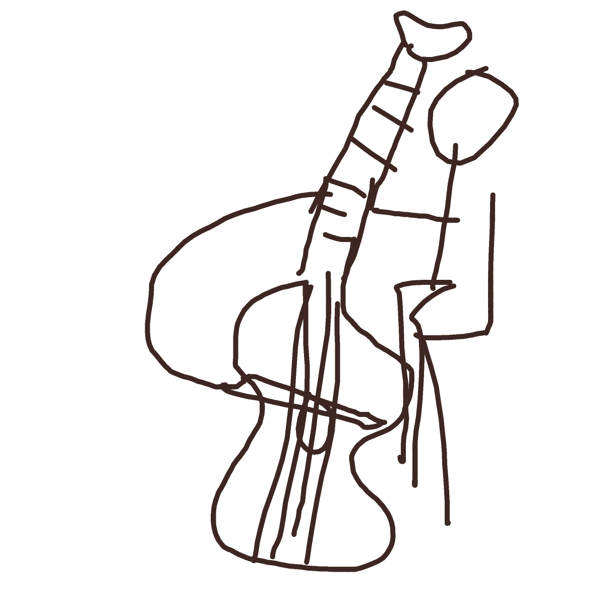 Cello drawing by Mr Doodles