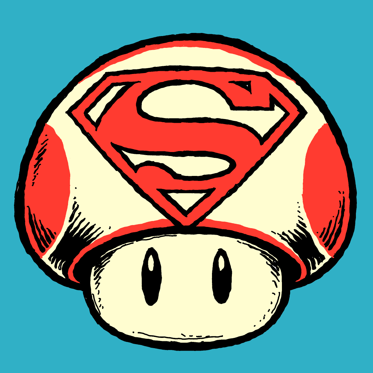 Super Mushroom drawing by Guardianoflives