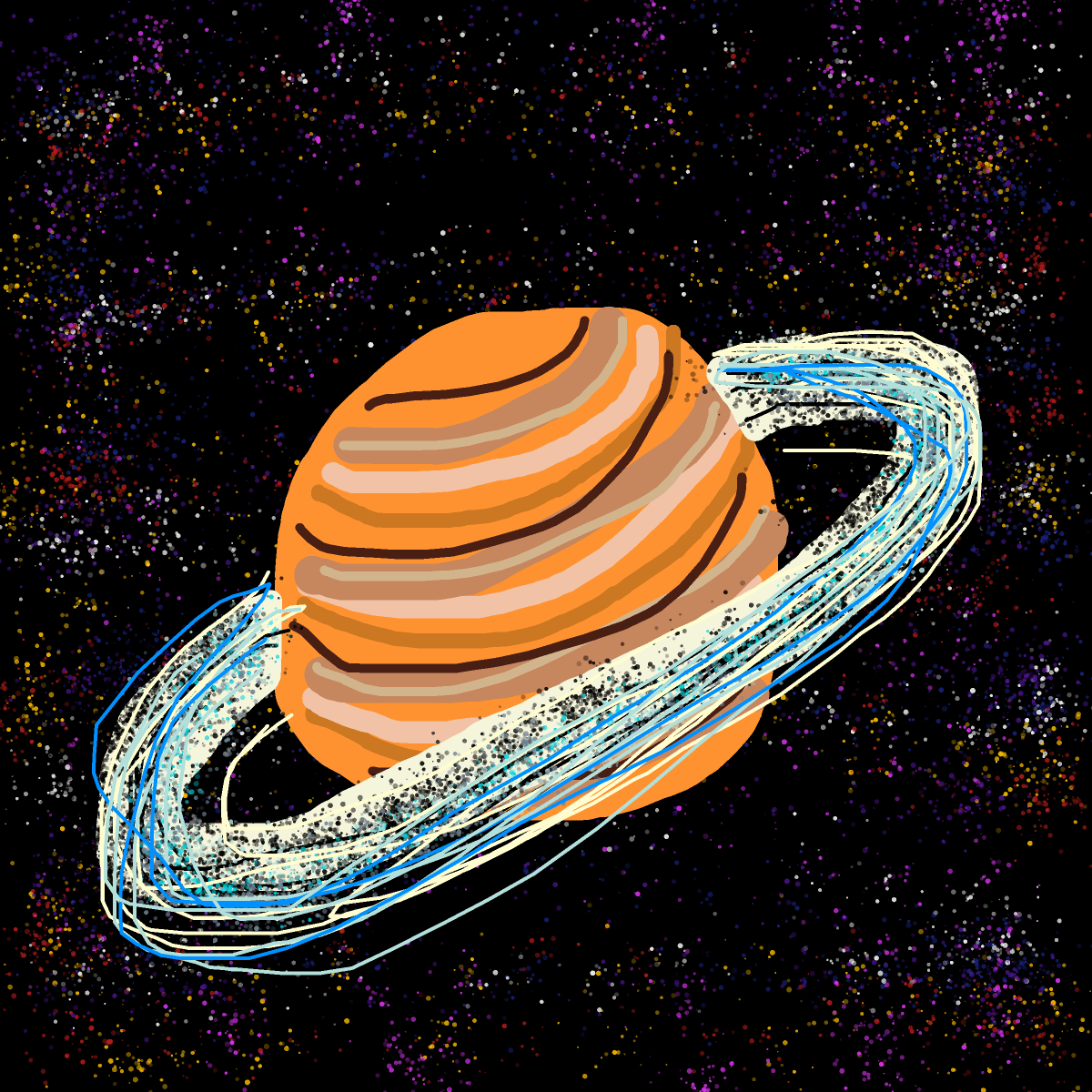 Saturn drawing by wind-omega-elite