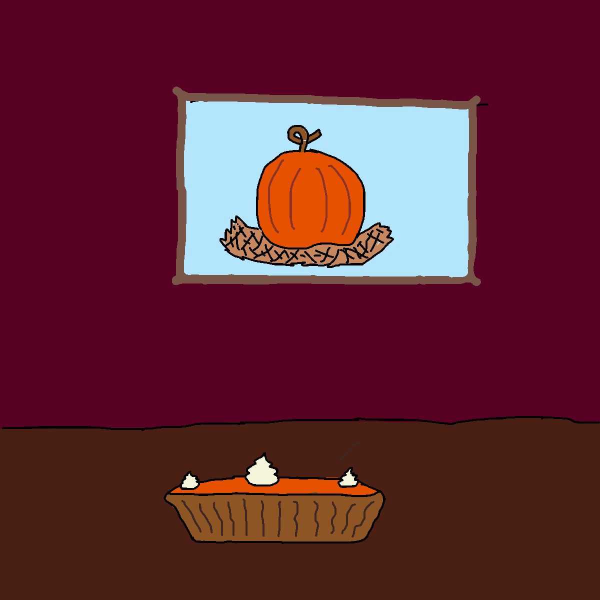 Pumpkin Pie drawing by pancakes palette