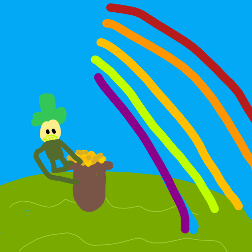 Leprechaun drawing by Fih