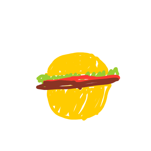 Burger drawing by wind-mega-guru