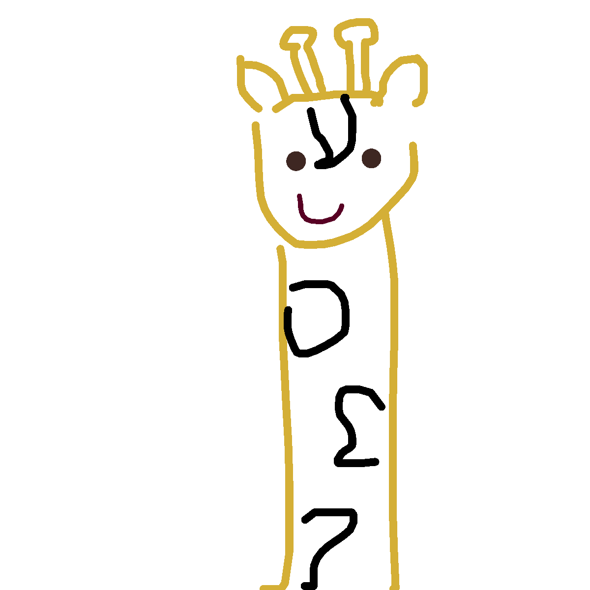 Giraffe drawing by grou
