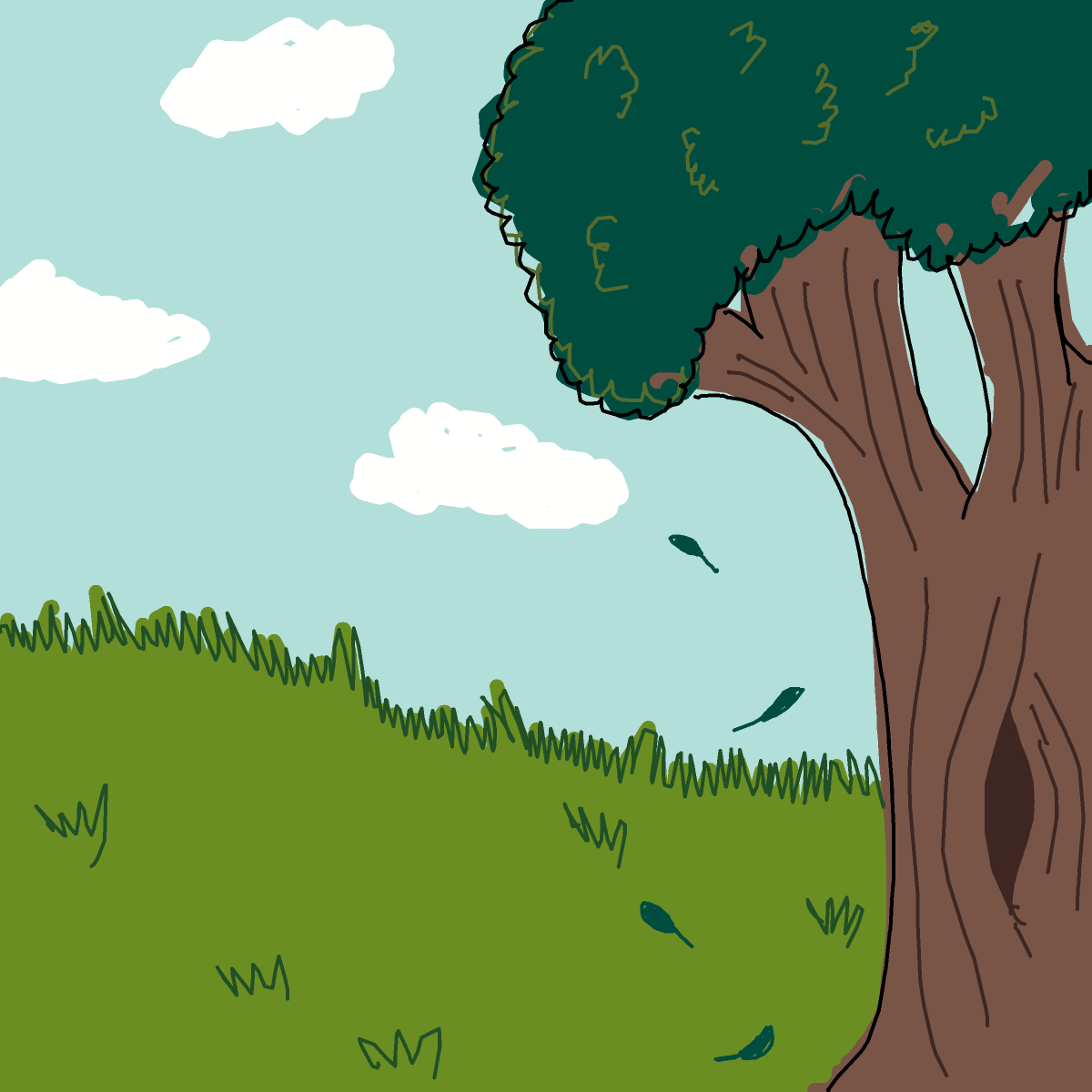 Leaf drawing by kaitlynx3