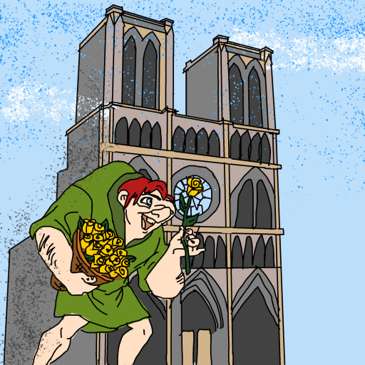 Notre Dame drawing by larry