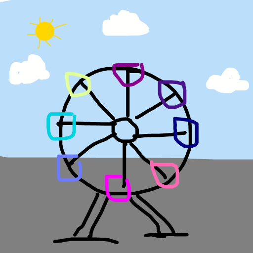 Ferris Wheel drawing by oxox