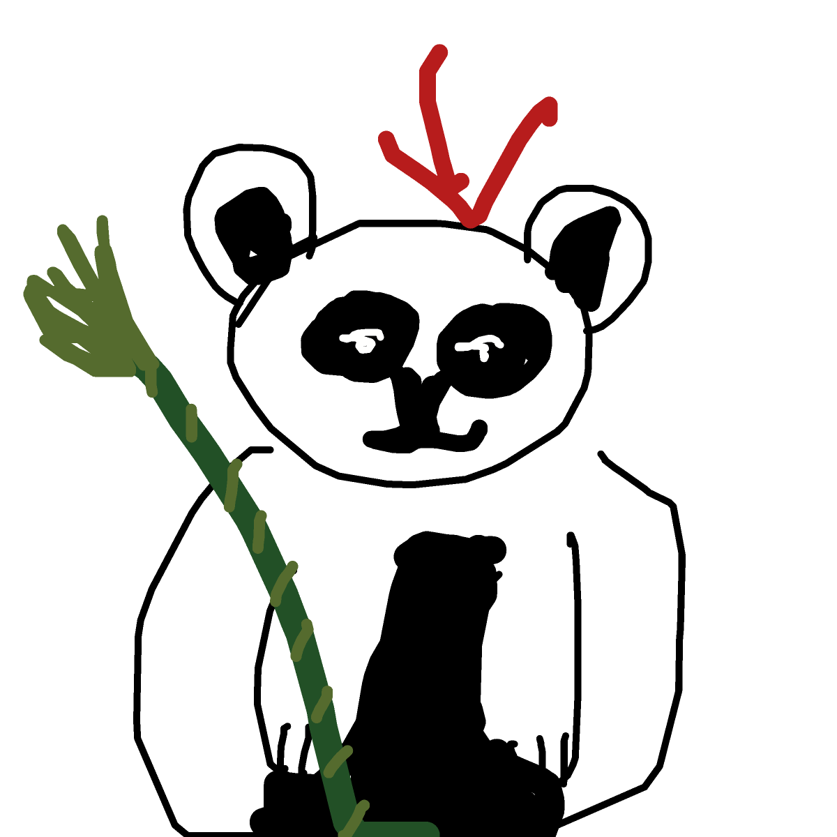 Panda drawing by loddie